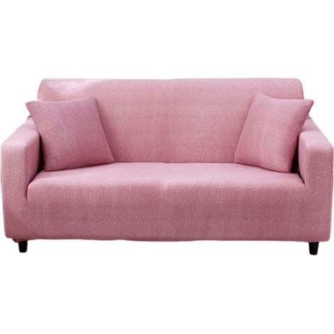 Housse Pour Canapé - 3 Places - Rose - Extensible - Synthétique (1/5)