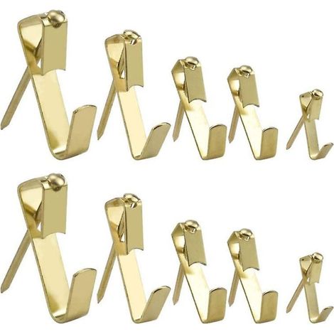 130 Bilderrahmenhaken mit Metallnägeln – Stabiles Wandbefestigungssystem für Fotos, Uhren, Leinwände, Kleidung und Wohnaccessoires (1/5)