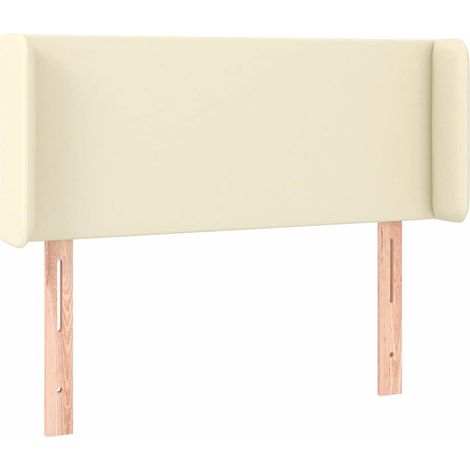 Maison Exclusive - Kopfteil mit Ohren Creme 103x16x78/88 cm Kunst (1/5)