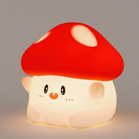 RHG Veilleuse bébé tactile rechargeable - Lumière LED douce en forme de champignon : 2 niveaux de luminosité + minuterie de 30 minutes