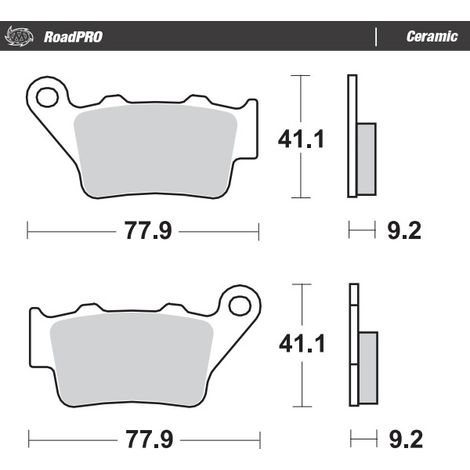 Pastillas de freno Moto-Master KH208 / KH213 Serie RoadPro Ceramic