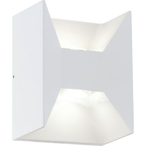 Applique murale extérieure en forme de X Morino LED H18 cm IP44 - Blanc - Blanc (1/3)