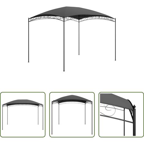 vidaXL Freisitzdecke -  Pavillon 3x4x2,65 m Anthrazit 180 g/m² (1/5)
