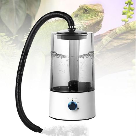 Humidificateur d'air pour reptiles - 4 l - Grande machine à fumée pour terrarium - Avec tube rétractable - Brumisateur ultra silencieux - Pour reptiles, amphibiens, plantes humides (1/5)