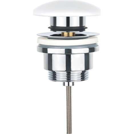 Bouchon de vidange avec capuchon rétractable pour éviers en céramique blanche et en cuivre (1/5)