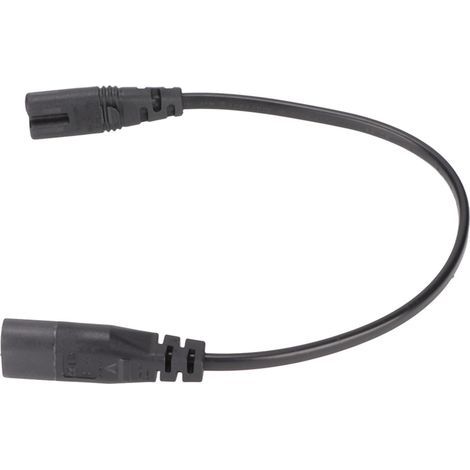 Rallonge secteur IEC320 C8 vers IEC320 C7 pour ordinateurs portables, enceintes, écrans LCD et imprimantes (0,3 m / 1 pi). (1/5)