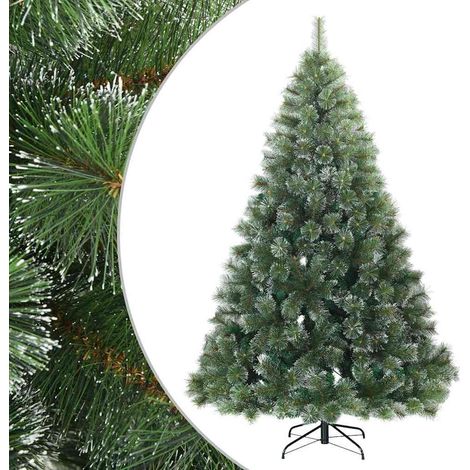 Árbol de Navidad artificial plegable cubierto de nieve Verde vidaXL