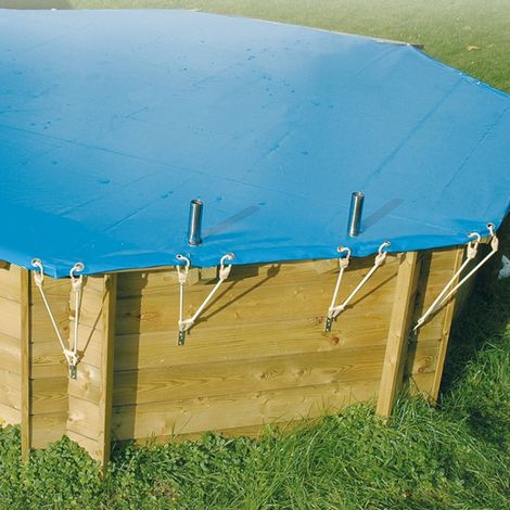 Ubbink Copertura di sicurezza per piscina 550 g/m² blu