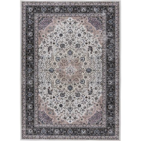 Tapis intérieur ivoire à motif oriental robuste et chic - 150 x 80 cm (1/5)
