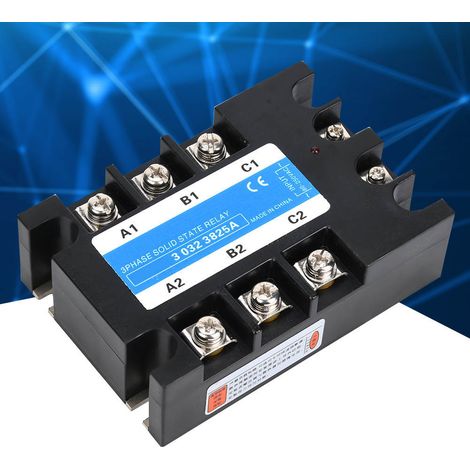 Relais statique triphasé 80-250 V CA, entrée SSR3, équipement électrique CA pour machines CNC (BERM-3 032 3825A (25 A)) (1/5)