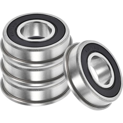 4pcs FR8-2RS Bridé Bille Roulement 1/2x1-1/8x5/16 pouce Chrome Acier (1/5)