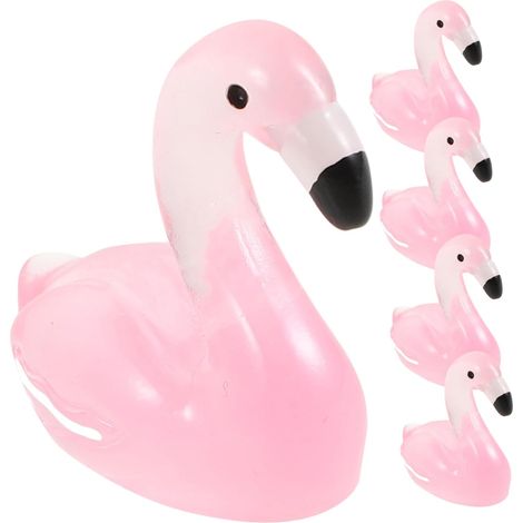 50pcs Décorations Aquarium Flamants Roses en Résine Effet Lumineux Résistant la Décoloration pour Aménagement Mousse et Décoration Extérieure Créative (1/5)