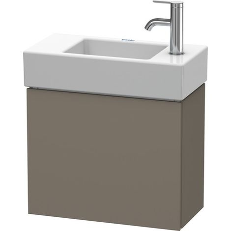 Mueble bajo lavabo L-CUBE 400x480x240mm apertura derecha franela gris satinado (1/5)