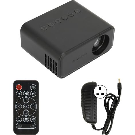 Projecteur Mini Portable pour Téléphone - Home Cinema avec Projection Écran, 100-240V, Prise UK, Noir (1/5)