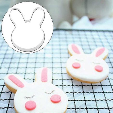 Emporte-pièce lapin de Pâques en acier inoxydable pour biscuits, gâteaux et chocolats. (1/4)
