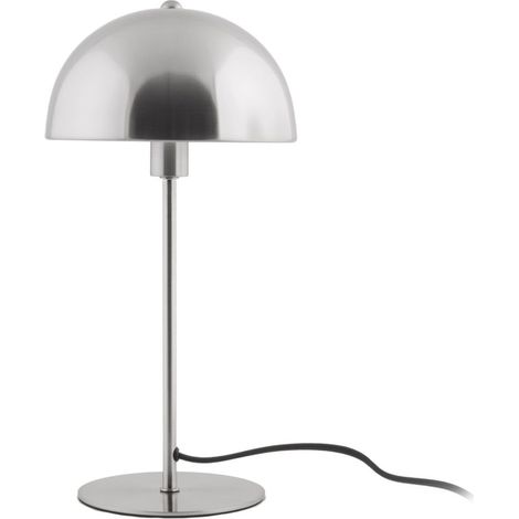 Leitmotiv Lámpara de sobremesa Bonnet níquel satinado diseño retro moderno