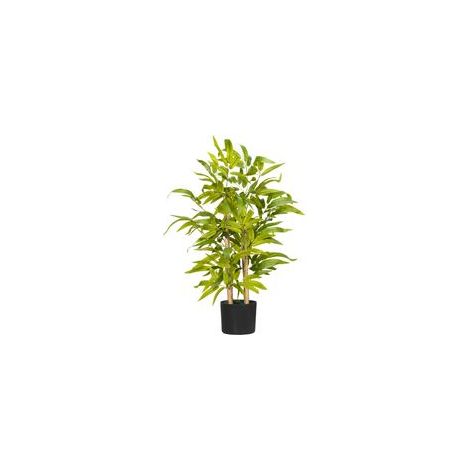 Bambou artificiel plantes artificielles hauteur 60 cm - tronc branches lichen feuilles grand réalisme pot inclus