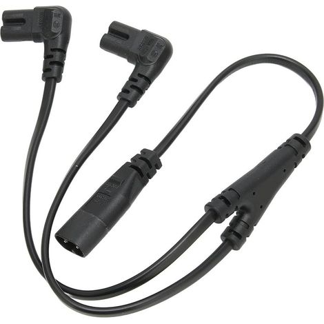 Câble D'alimentation Divisé IEC 320 C8 vers Double C7 Y, 2,5 A 250 V Mâle vers Double Femelle IEC C7 vers C8 Câble Convertisseur AC 1 en 2 Sorties Câble Répartiteur D'alimentation AC pour Moniteur (1/5)
