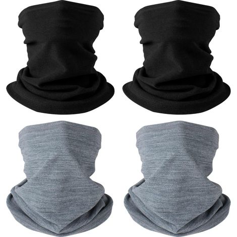 4er Set Schlauchschal für Damen & Herren, Fleece Halswärmer winddicht, multifunktional (1/5)