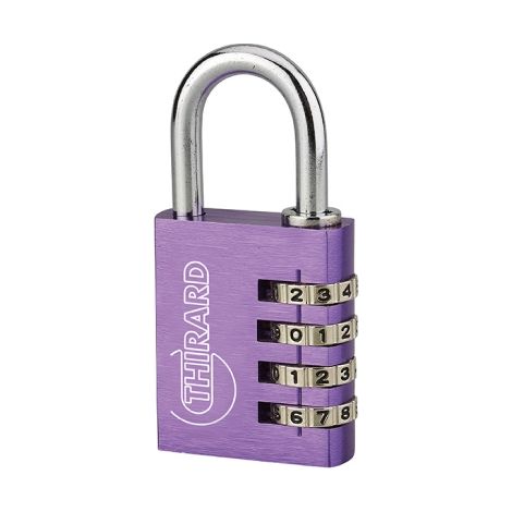 Lucchetto TYPE 1 ALU CODE 40 mm, viola, corpo in alluminio – THIRARD (1/5)