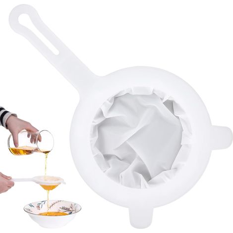 Passoire fine en nylon 400 mailles - Passoire de cuisine en plastique avec poignée - Filtre ultra fin - Passoire domestique - Passoire de cuisine pour (1/5)