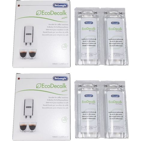 Delonghi entkalker descaler for coffee machines 4 x 100ML bottles Decalk