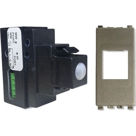 Sirsen sensore a doppia tecnologia filare universale compatibile Vimar Eikon Next Argento - DT-KEY EIKON A
