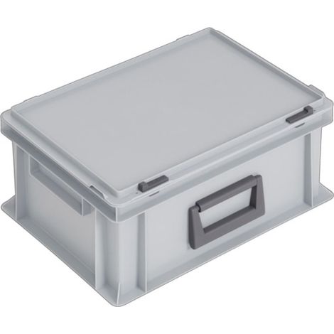 Valigia rigida L400xP300xH183mm PP con manico, chiusura scorrevole, grigia, 14 litri (1/3)