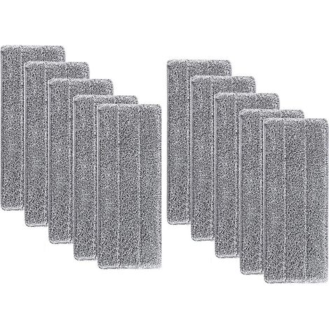 Lot de 10 lingettes de rechange pour balai lavable ��� Serpilli��res double face (1/5)