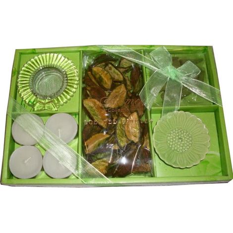 Set regalo "Giardino Aromatico Verde" - Candelieri, incenso e pot puri