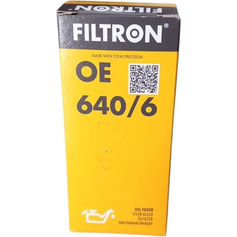 Filtro olio motore marca filtron codice filtro oe 640/6
