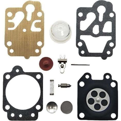 Joint de carburateur et kit de diaphragme pour carburateur, Kit de Rparation Membrane Remplac Carburateurs Dbroussailleuse,Valve de Lampe d\'amorce de kit de rparation de carburateur (1/4)