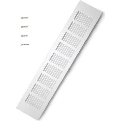 Grille D’aération en Aluminium à Encastrer, Grille de Ventilation 400 mm Angulaire pour la Ventilation des Placards et des Chambres (Argent) (1/5)
