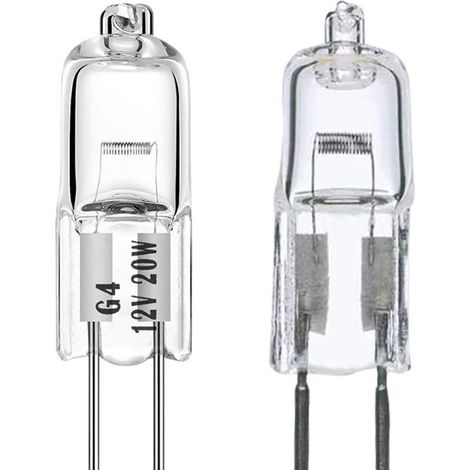Ampoule halogène G4, 12 V, 10 W, blanc chaud 3000 K, 150 lm, intensité variable, ampoule capsule transparente, lot de 10 (1/5)