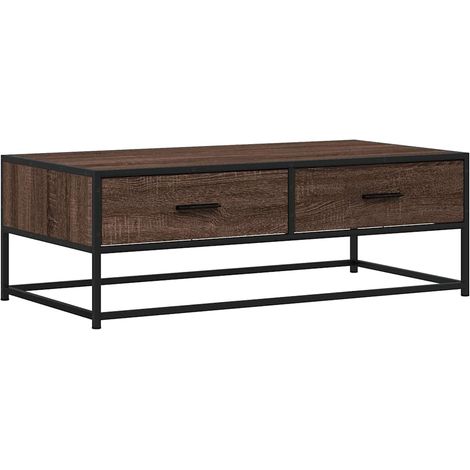 Maison Exclusive - Couchtisch Braun Eichen-Optik 100x50x35 cm Hol