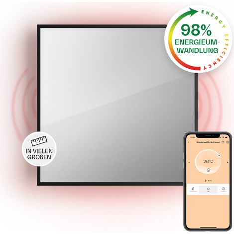 Klarstein Infrarotheizung, Infrarot Spiegelheizung Standgerät, Infrarotheizung mit Thermostat, Heizung mit Erkennung Offener Fenster & App-Control, Heater CO2-Frei, IP24 Infrarot Heizgeräte, 500 W (1/5)