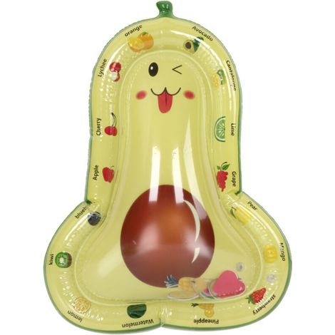 Tapis d'eau gonflable bébé motif avocat, coussin PVC pliable pour nourrisson (1/5)