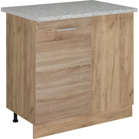 Mobile ad angolo cucina R-Line, Sonoma, 86 cm PL Marmo, Vicco