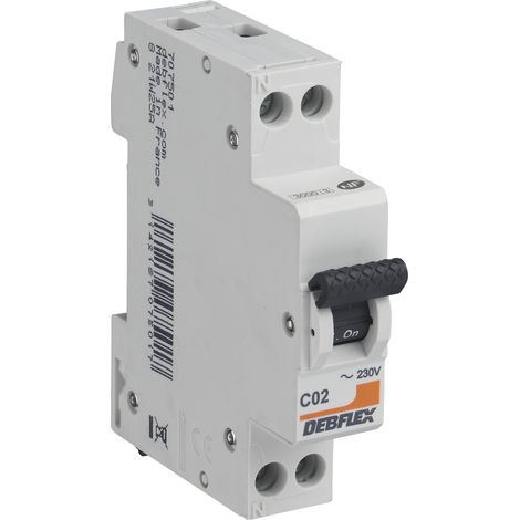 DEBFLEX - DISJONCTEUR 3KA PH+N 2A - 707501 - ORIGINE FRANCE (1/5)