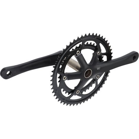 BOLANY Kurbelgarnitur aus schwarzer Aluminiumlegierung, 130 mm Lochkreis, 8/9-fach, CNC-gefräst, hohle Kurbelarme für Fahrräder (1/5)