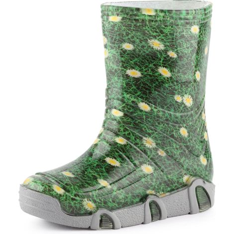 Ladeheid Bottes de Pluie Chaussure Enfant Fille Garçon SwkBW 102 (Herbe, 23/24 EU)