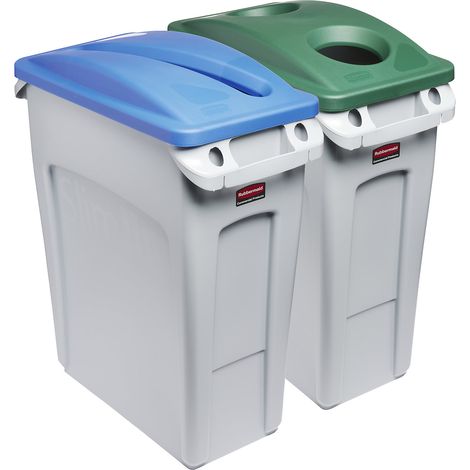 Rubbermaid, Poste de tri des déchets, jeu de deux SLIM JIM®, 2 (1/2)