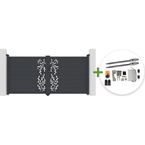 3 m FOLYA motorisiertes Schwingtor, 140 cm hoch + TANKER B250 Motor