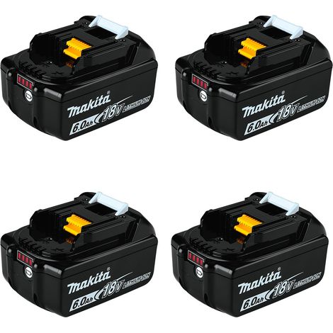 Pack mit 4 baterías MAKITA BL1860 (18V - 6,0 Ah)