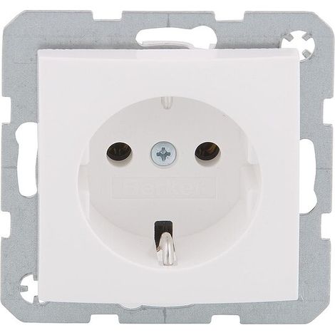 Unterputz-Steckdose SCHUKO Berker 47438989, 250V, 16A polarweiß, glänzend