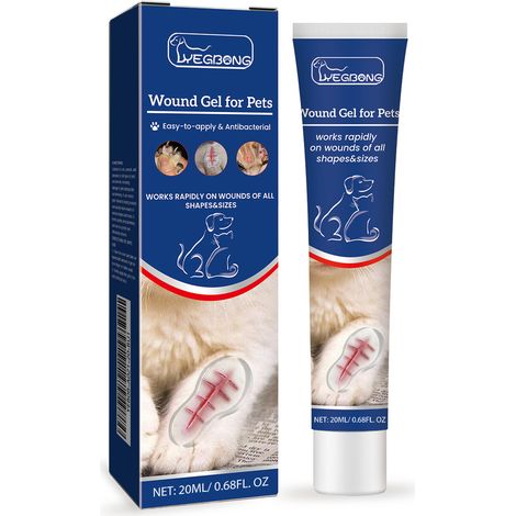 Gel cicatrisant Yegbong pour animaux de compagnie, gel imperméable réparateur pour plaies de chiens et de chats atteints de teigne, 20 ml (1/5)