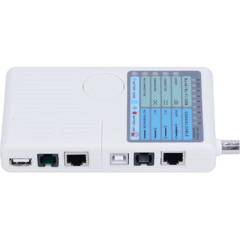 Testeur Universel de Câbles 4-en-1 pour RJ11, RJ45, USB et Connexions BNC (1/5)