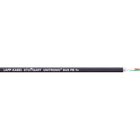 10 Meter Lapp 2170223 Unitronic BUS PB Yv Busleitung 1x2x0,64 mm² geschirmt I PROFIBUS DP I Datenleitung schwarz I Erdverlegung I UV-beständig I Witterungsbeständig I Bus Kabel