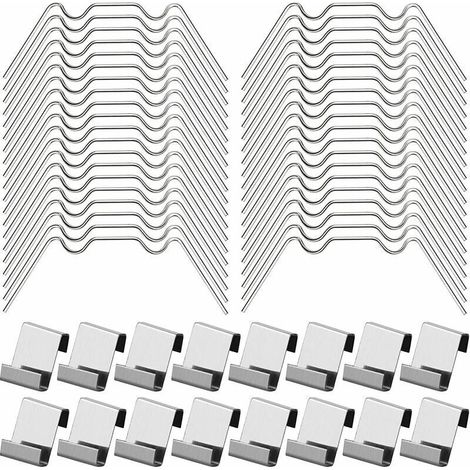 100 Gewächshaus-Verglasungsclips, darunter 50 Edelstahlclips Typ W und 50 Clips Typ Z für Gewächshausglas - Crezuo
