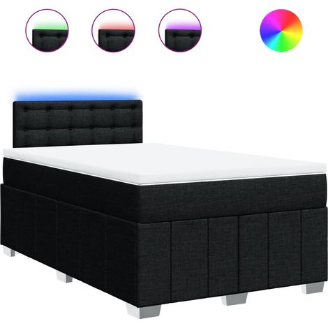 Maison Exclusive - Giroletto a Molle con Materasso Nero 120x200 cm in Tessuto